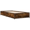 vidaXL Bettgestell R&auml;uchereiche 90x190 cm Holzwerkstoff und Metall