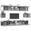 vidaXL 6-tlg. TV-Schrank-Set Grau Sonoma Holzwerkstoff