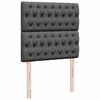 vidaXL Boxspringbett mit Matratze Dunkelgrau 90x200 cm Stoff