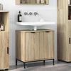vidaXL Waschbeckenschrank mit T&uuml;r Sonoma-Eiche 60,5 x 33,5 x 61 cm