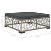 vidaXL 6-tlg. Garten-Lounge-Set mit Auflagen Poly Rattan Grau