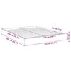 vidaXL Bettgestell Grau Sonoma 150x200 cm Holzwerkstoff