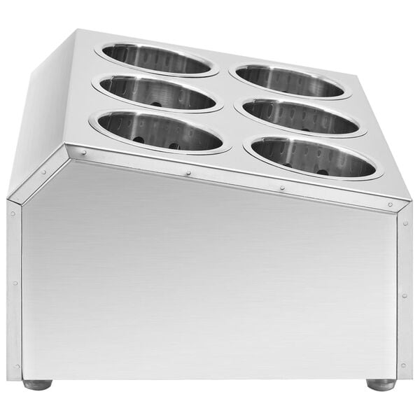 vidaXL Besteckbehälter 6 Fächer Quadratisch Edelstahl