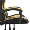 vidaXL Gaming-Stuhl Drehbar Schwarz und Golden Kunstleder