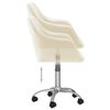 vidaXL Esszimmerst&uuml;hle 6 Stk. Drehbar Creme Stoff