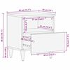 vidaXL Nachttisch 2 pcs Schwarz und Gold 40 x 33 x 46 cm