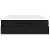 vidaXL Bettgestell mit Matratze mit Matratze 2 pcs Schwarz PVC