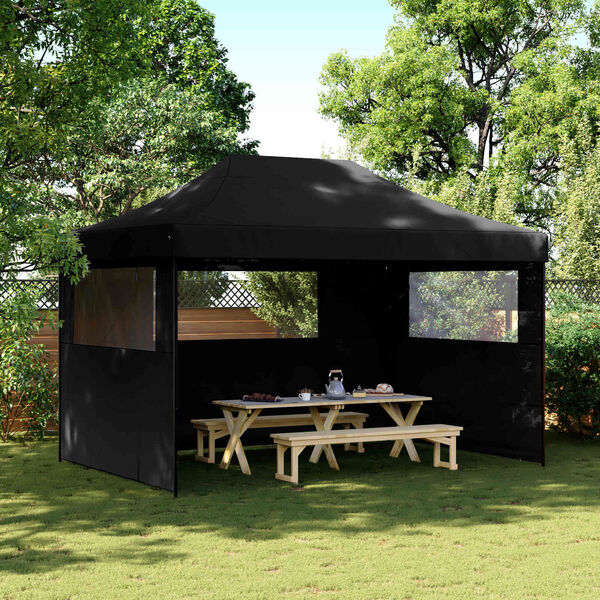 vidaXL Party-Zelt Schwarz 279 x 410 x 315 cm Oxford-Stoff
