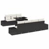 vidaXL Sofa Set 8 stk. Schwarz und Creme Poly-Rattan