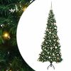 vidaXL Eckiger k&uuml;nstlicher Weihnachtsbaum Gr&uuml;n 180 cm PVC und Metall