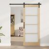 vidaXL Schiebet&uuml;r ORKDAL Natur 83 x 202 cm Massivholz Kiefer und Glas