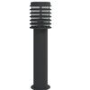 vidaXL Wegeleuchten mit Steckdose 3 Stk. Schwarz 60 cm Edelstahl