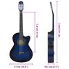 vidaXL 12-tlg. Western Gitarren-Set mit Equalizer und 6 Saiten Blau