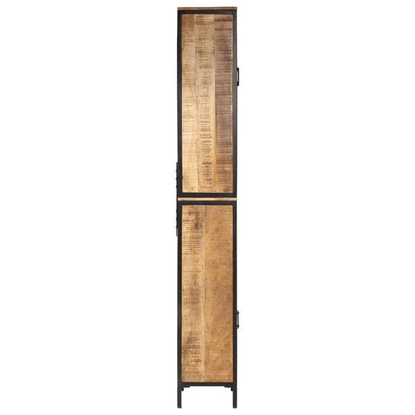 vidaXL Badschrank 40x27x180 cm Eisen und Massivholz Mango