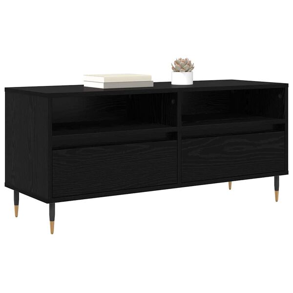 vidaXL TV-Schr&auml;nk Schwarz Eichen-Optik 100 x 34,5 x 44,5 cm