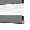 vidaXL Doppelrollo Dunkelgrau 55x150 cm Stoffbreite 50,9 cm Polyester