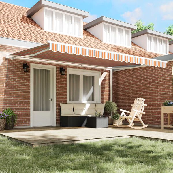vidaXL Einziehbare Markise Mehrfarbig 450 x 300 cm