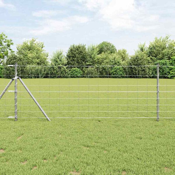vidaXL Wildzaun Feuerverzinkt 1000 x 80 x 0,18 cm Eisen