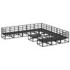 vidaXL Gartensofa-set mit Kissen 12 pcs Schwarz Aluminium