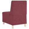vidaXL Modulares Sofa ohne Armlehnen Burgunderrot 55 cm Stoff
