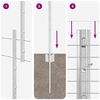 vidaXL Zaun mit Pfosten Silber 1,5 x 10 m Stahl