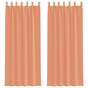 vidaXL Voile Vorh&auml;nge mit Schlaufen 2 Stk. Terrakottarot 140x260 cm