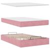 vidaXL Ottoman-Bett mit Matratzen & LEDs Rosa 120x200 cm Samt