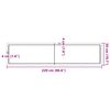 vidaXL Waschtischplatte Hellbraun 220x50x(2-6) cm Massivholz Behandelt