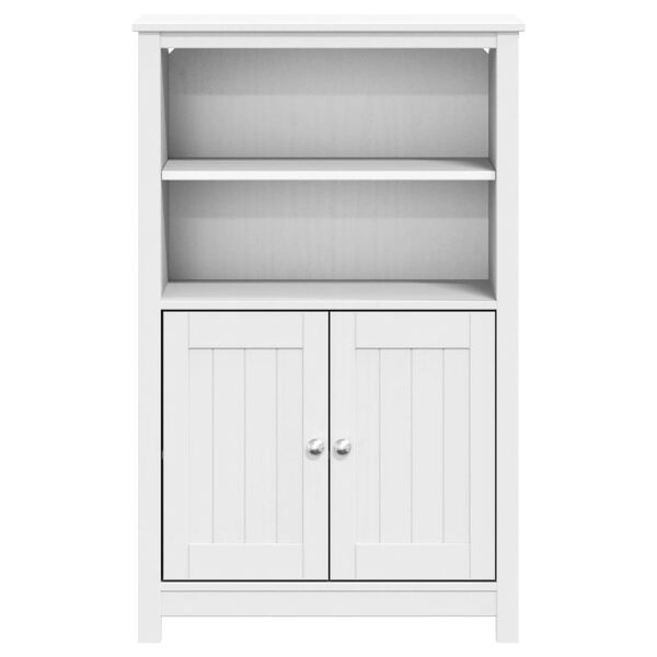 vidaXL Badschrank BERG Wei&szlig; 69,5x34x110 cm Massivholz Kiefer