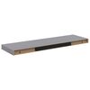 vidaXL Schweberegale 2 Stk. Grau 80x23,5x3,8 cm MDF