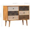 vidaXL Sideboard mit Druckmustern 90&times;30&times;70 cm Massivholz Mango