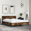 vidaXL Bettgestell R&auml;uchereiche 140x200 cm Holzwerkstoff und Metall