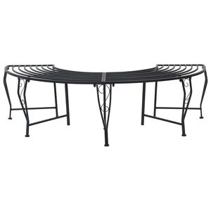 vidaXL Baumbank 4-Sitzanzahl 160 x 80 x 44 cm Stahl Schwarz