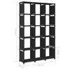 vidaXL W&uuml;rfelregal mit 15 F&auml;chern Schwarz 103x30x175,5 cm Stoff