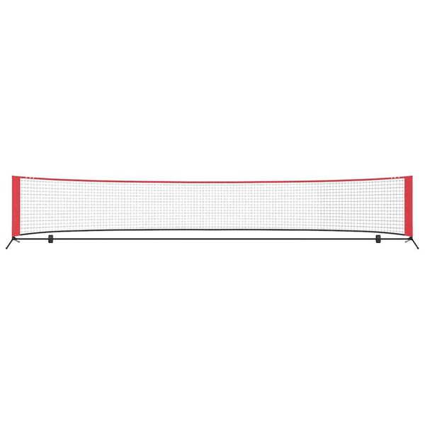 vidaXL Tennisnetz Schwarz und Rot 494,5 x 90 x 87 cm Polyester