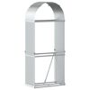 vidaXL Kaminholzunterstand Silbern 80x45x190 cm Verzinkter Stahl