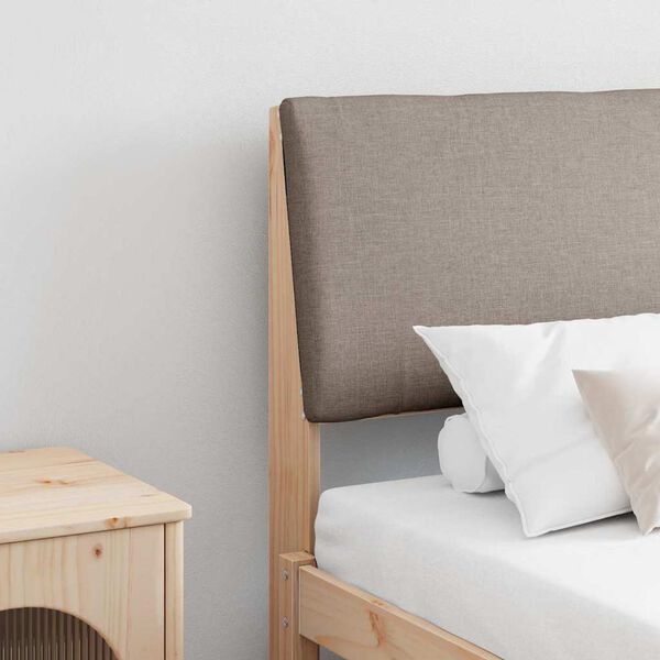 vidaXL Gepolstertes Kopfteil Taupe 200 cm Massives Kiefernholz
