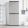 vidaXL Gartenschrank Grau und Schwarz 65x37x165 cm PP