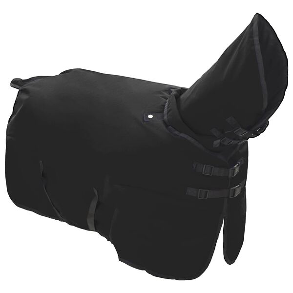 vidaXL Pferdedecke Dunkelgr&uuml;n und Schwarz 155 cm Polyester