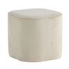Venture Home Hocker Piff 44x44x41 cm Samt Wei&szlig;
