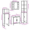 vidaXL 4-tlg. Badmöbel-Set Schwarz Holzwerkstoff