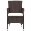 vidaXL 11-tlg. Garten-Essgruppe Poly Rattan Braun