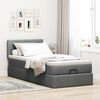 vidaXL Ottomane Bett mit Matratze & LEDs Dunkelgrau 80x200 cm Stoff