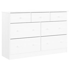 vidaXL Kommode ALTA Wei&szlig; 112x35x73 cm Massivholz Kiefer