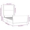 vidaXL Bettgestell ohne Matratze Hellgrau 100x200 cm Samt