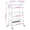 vidaXL Aufbewahrungswagen 3 Etagen Blau 42x41,5x77 cm Stahl