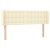 vidaXL Kopfteil mit Ohren Creme 147x16x78/88 cm Kunstleder