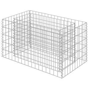 vidaXL Gabionen-Hochbeet Verzinkter Stahl 90&times;50&times;50 cm