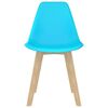 vidaXL Esszimmerst&uuml;hle 4 Stk. Blau Kunststoff