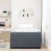 vidaXL Bettrahmen mit Matratze Dunkelgrau 120 x 190 cm Stoff